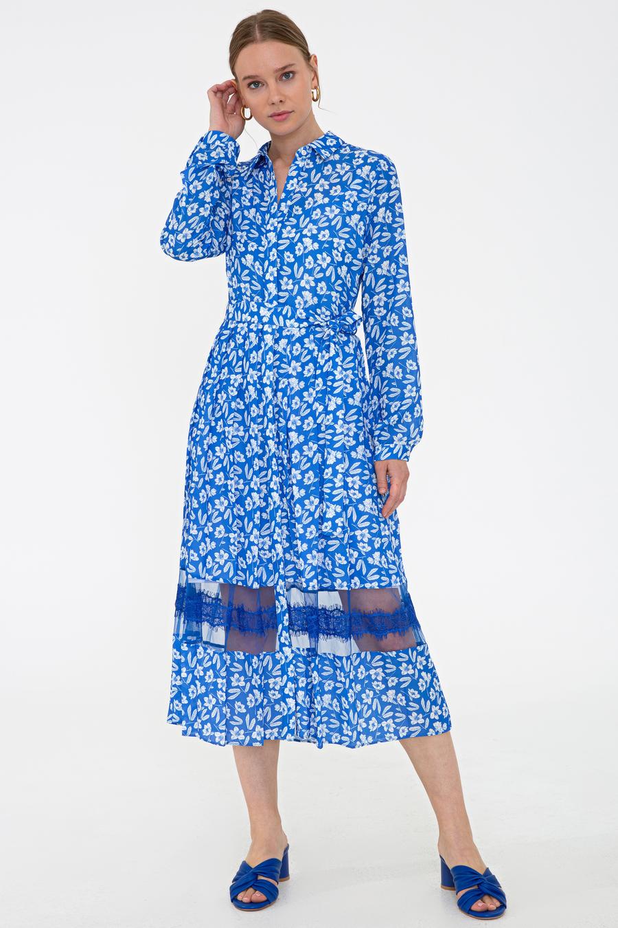 لباس بافته شده  آبی  استاندارد  زنانه  پیرکاردین